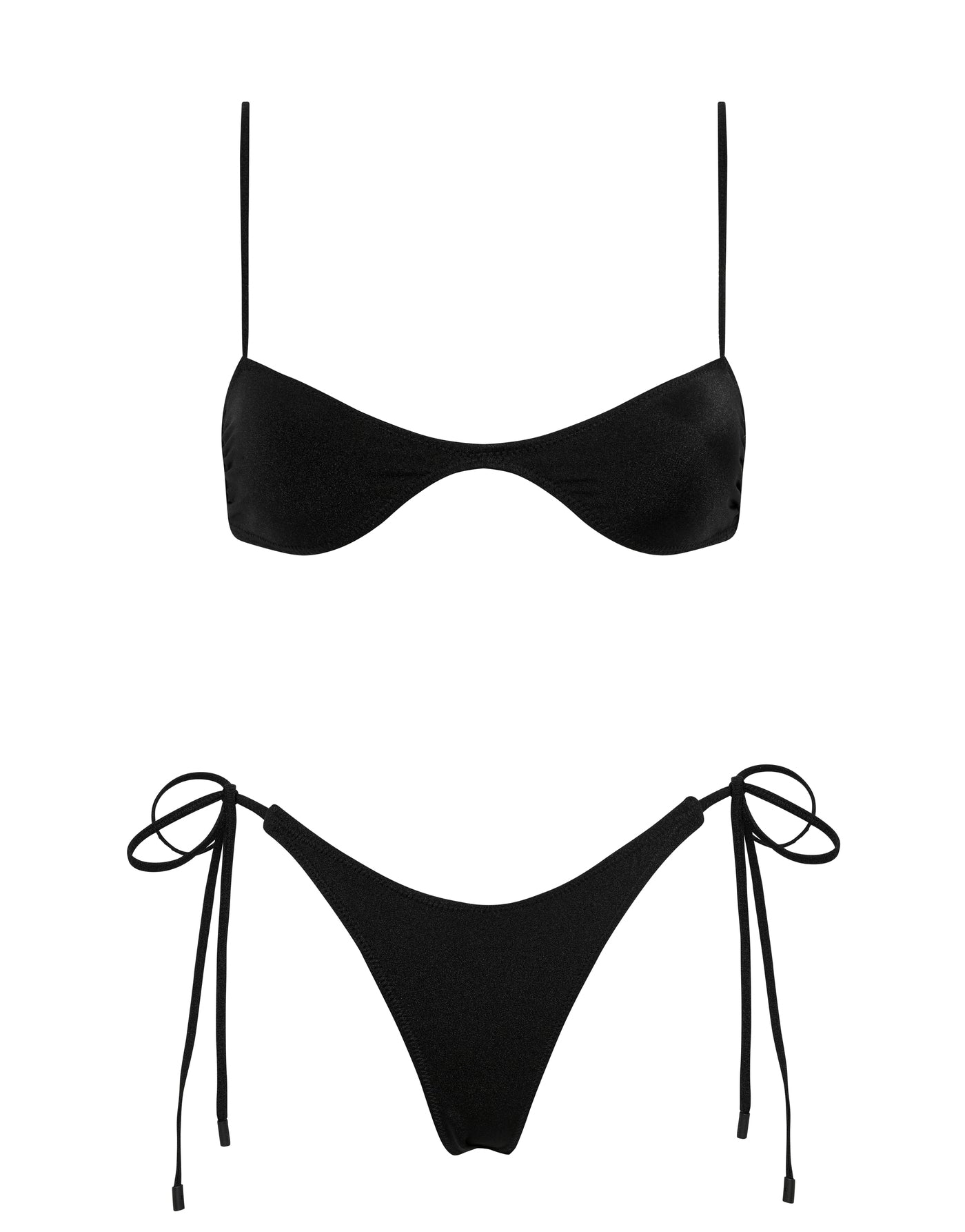 Ebony Black Triangl Este Women Bikini | KZNXOZIS