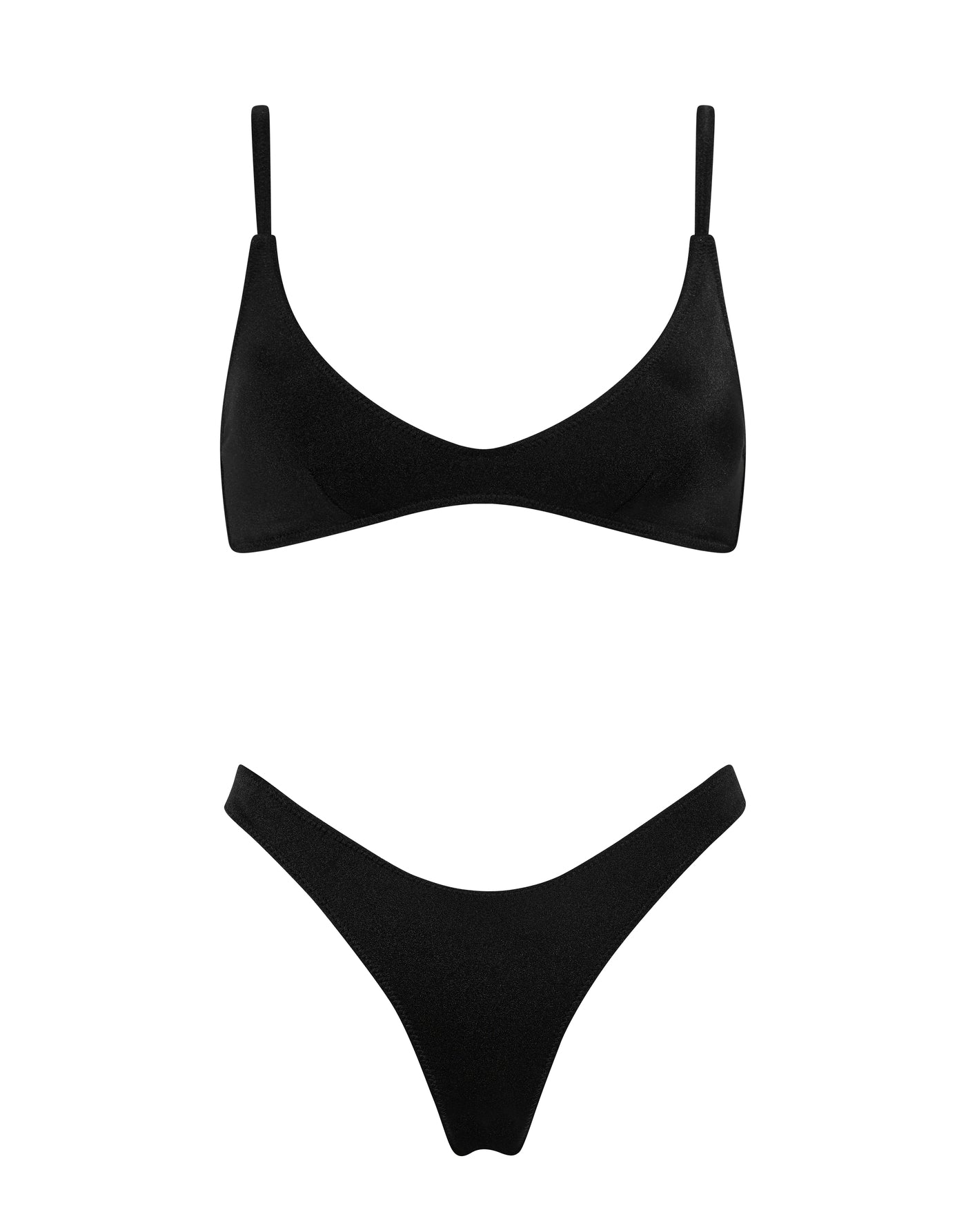 Ebony Black Triangl Maia Women Bikini | 0YRataP6